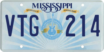 MS license plate VTG214