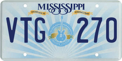 MS license plate VTG270