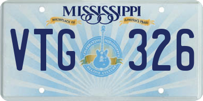 MS license plate VTG326