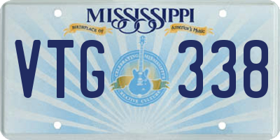MS license plate VTG338