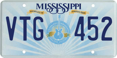 MS license plate VTG452