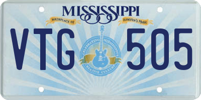 MS license plate VTG505