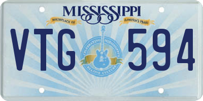 MS license plate VTG594