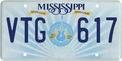MS license plate VTG617