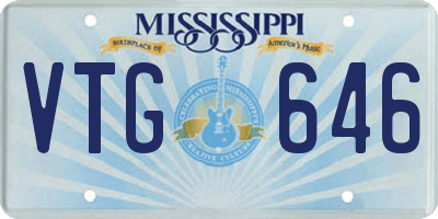 MS license plate VTG646