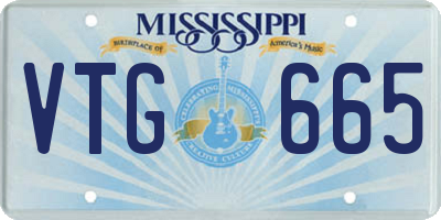 MS license plate VTG665