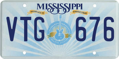MS license plate VTG676