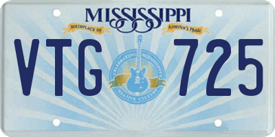 MS license plate VTG725