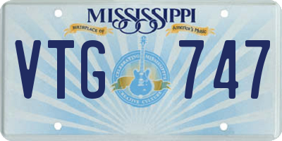 MS license plate VTG747