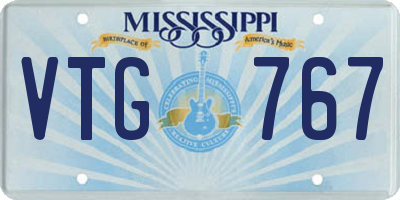 MS license plate VTG767