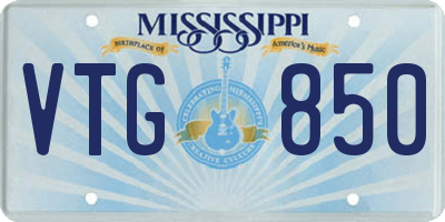 MS license plate VTG850