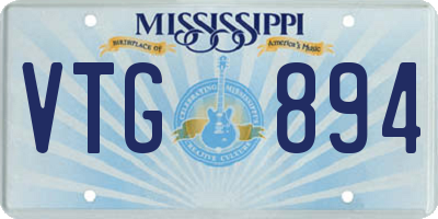 MS license plate VTG894