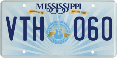 MS license plate VTH060