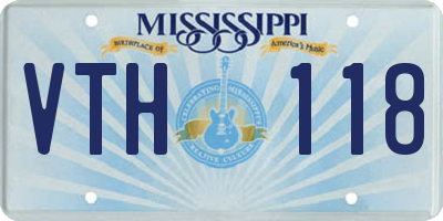 MS license plate VTH118