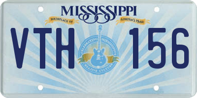 MS license plate VTH156