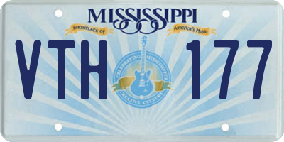 MS license plate VTH177