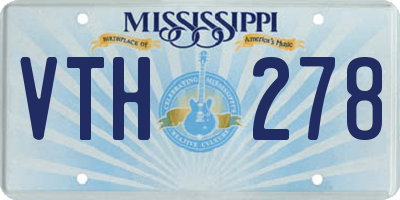 MS license plate VTH278