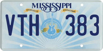 MS license plate VTH383