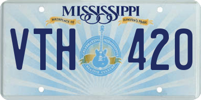MS license plate VTH420