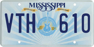 MS license plate VTH610