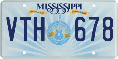MS license plate VTH678