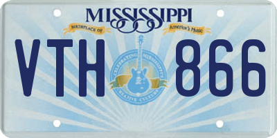 MS license plate VTH866