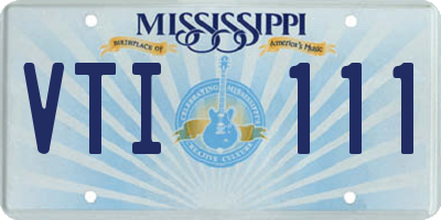 MS license plate VTI111