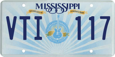 MS license plate VTI117