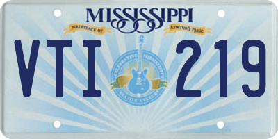 MS license plate VTI219