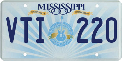 MS license plate VTI220