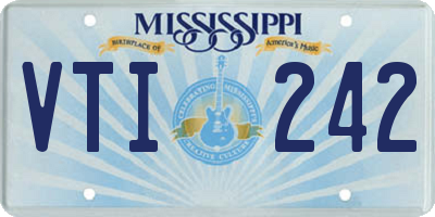 MS license plate VTI242