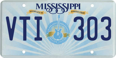 MS license plate VTI303