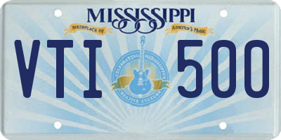 MS license plate VTI500