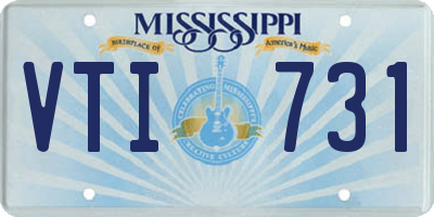MS license plate VTI731