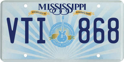 MS license plate VTI868