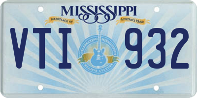 MS license plate VTI932
