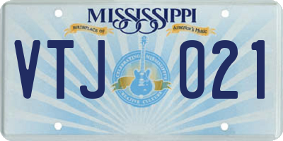 MS license plate VTJ021