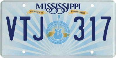 MS license plate VTJ317