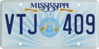 MS license plate VTJ409