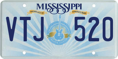 MS license plate VTJ520