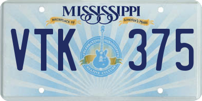 MS license plate VTK375