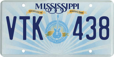 MS license plate VTK438