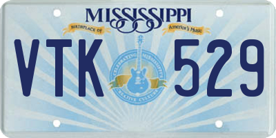 MS license plate VTK529