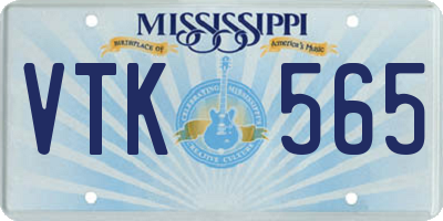 MS license plate VTK565