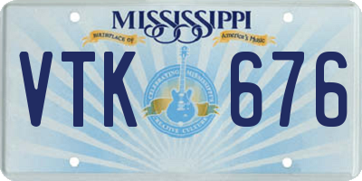 MS license plate VTK676