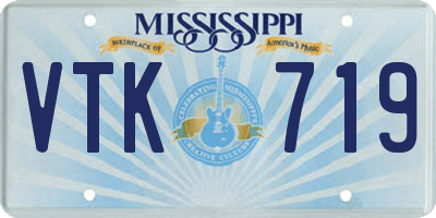 MS license plate VTK719