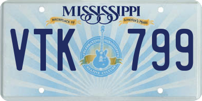 MS license plate VTK799