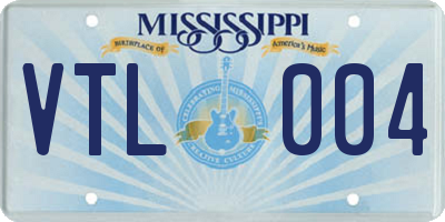 MS license plate VTL004