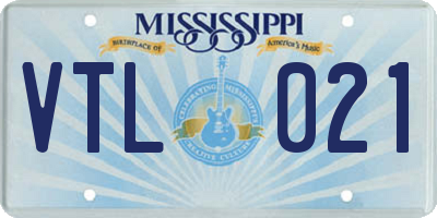 MS license plate VTL021