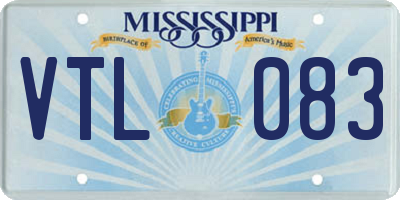 MS license plate VTL083